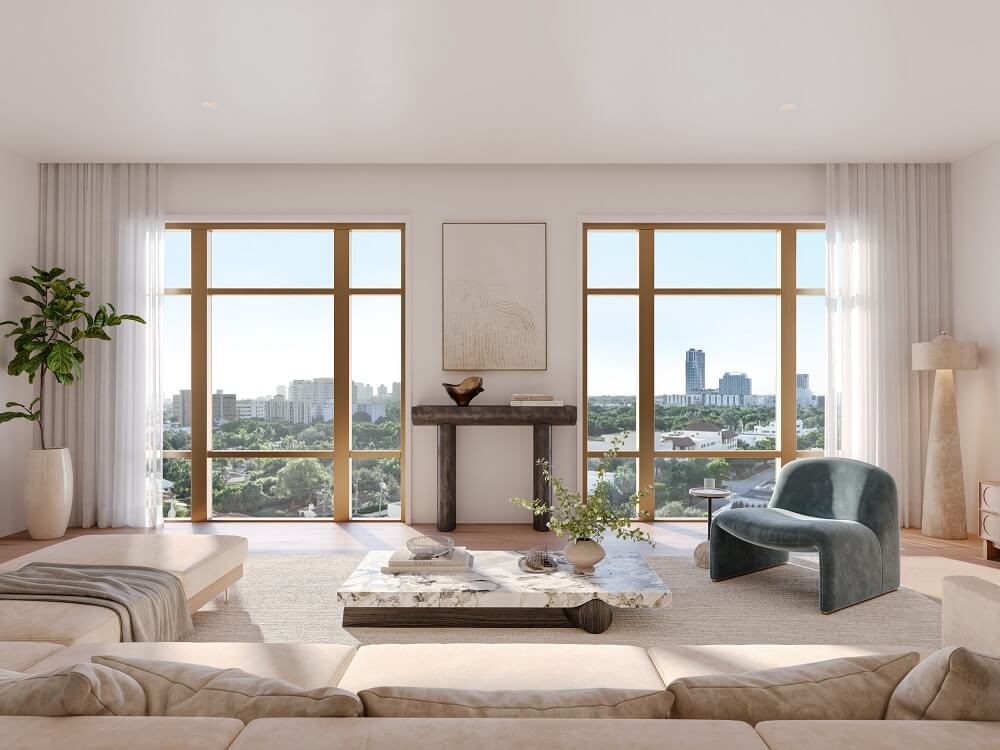 ponce-park_coral-gables_ living-room Four Seasons Coconut Grove